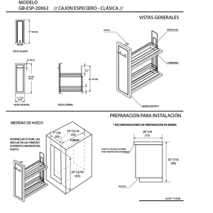 Cajón para especies