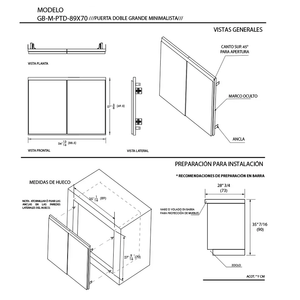 Puerta doble L (Minimalista)